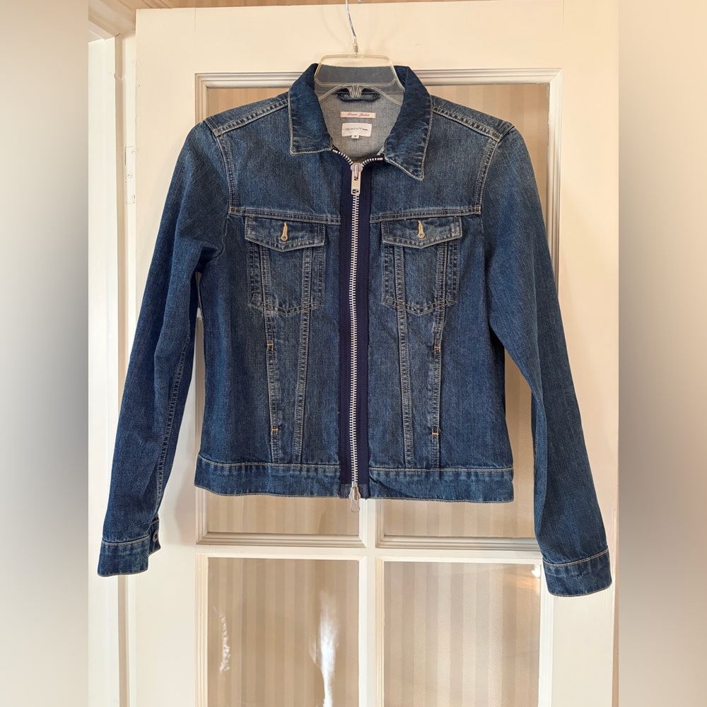 Gant women’s denim jacket with exposed zipper